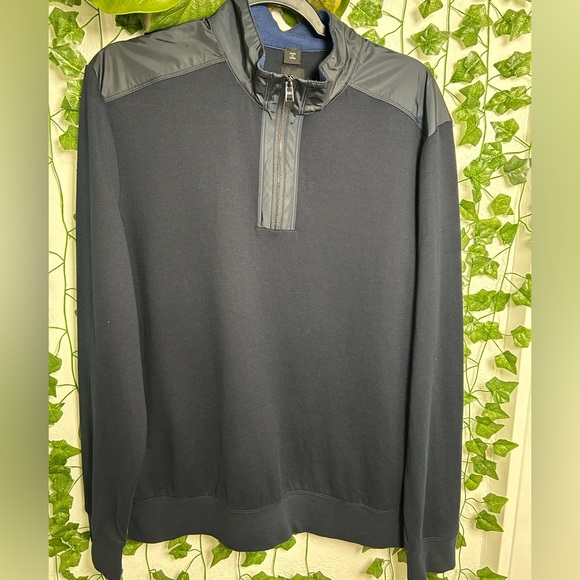 Hugo Boss Navy Quarter-Zip Jacket - Picture 1 of 4